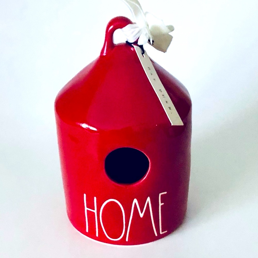 Rae Dunn Red Home Birdhouse